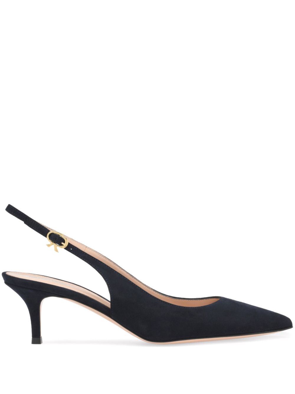 Gianvito Rossi Ribbon Sling 低跟鞋（5.5厘米） - 黑色