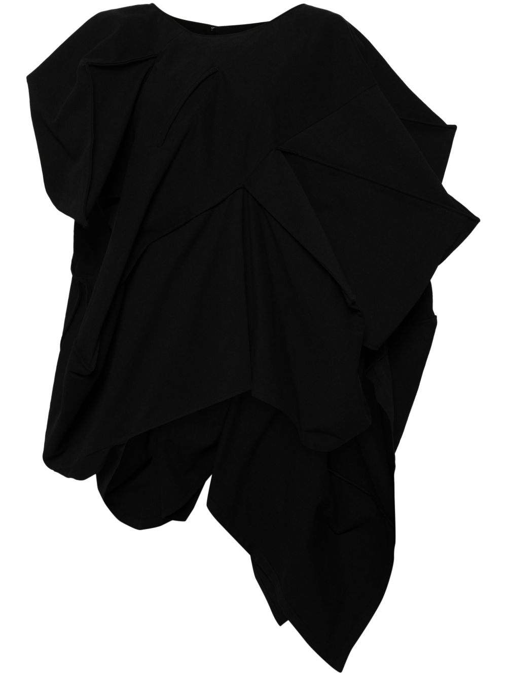 Yohji Yamamoto 不对称垂坠半身裙 - 黑色