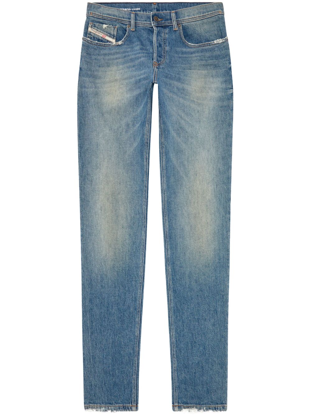 Diesel D-Finitive 0GRDB 2023 锥形牛仔裤 - 蓝色