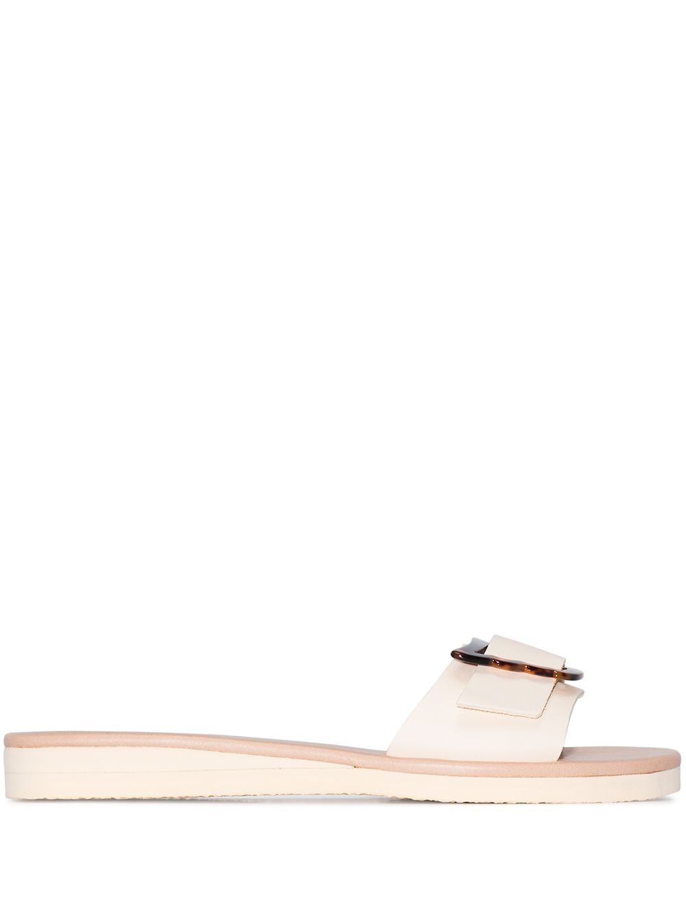 Ancient Greek Sandals Aglaia 皮质凉鞋 - 中性色