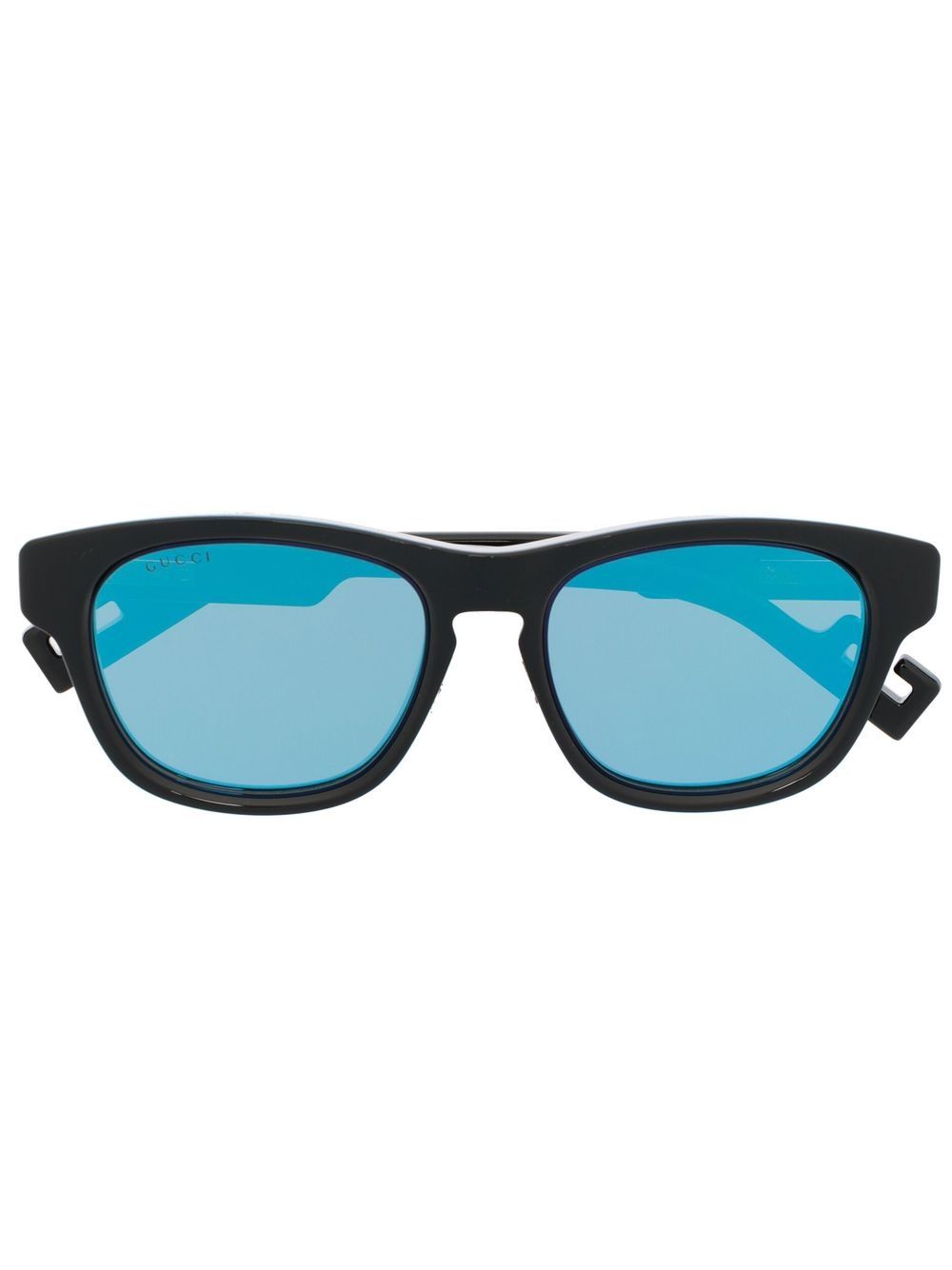 Gucci Eyewear 有色镜片圆框太阳眼镜 - 黑色