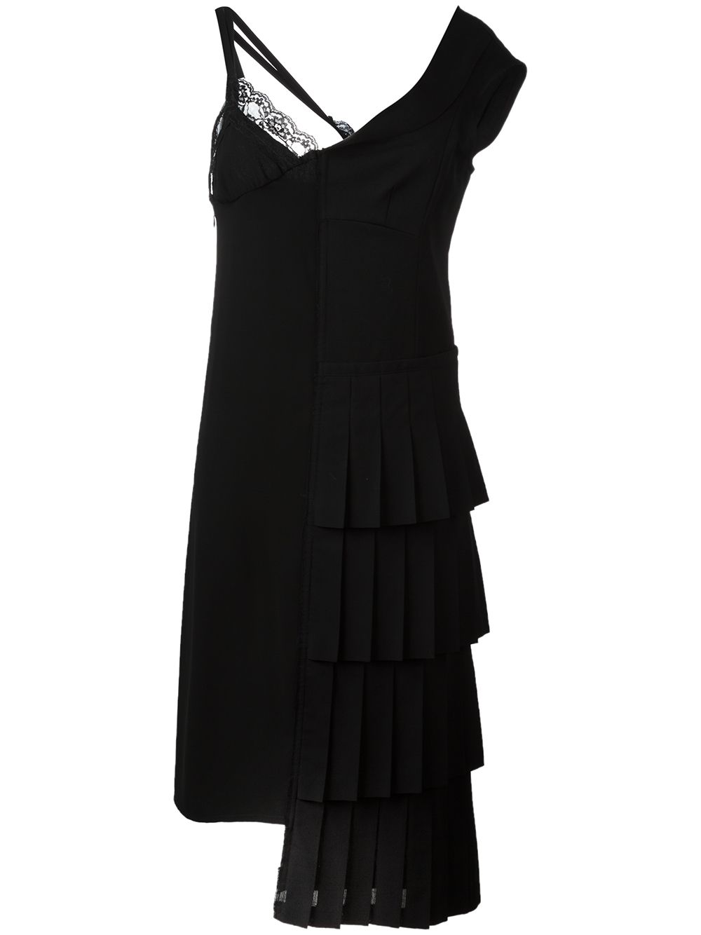 Comme Des Garçons Pre-Owned 古着不对称吊带裙 - 黑色