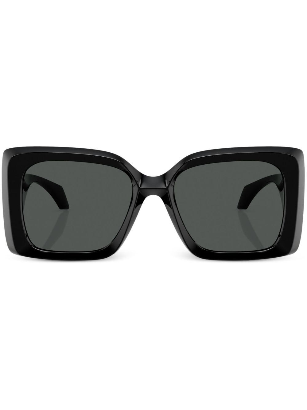 Versace Eyewear 美杜莎标牌超大款镜框太阳眼镜 - 黑色