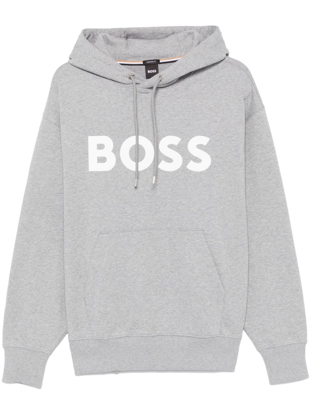 BOSS 橡胶logo连帽衫 - 灰色