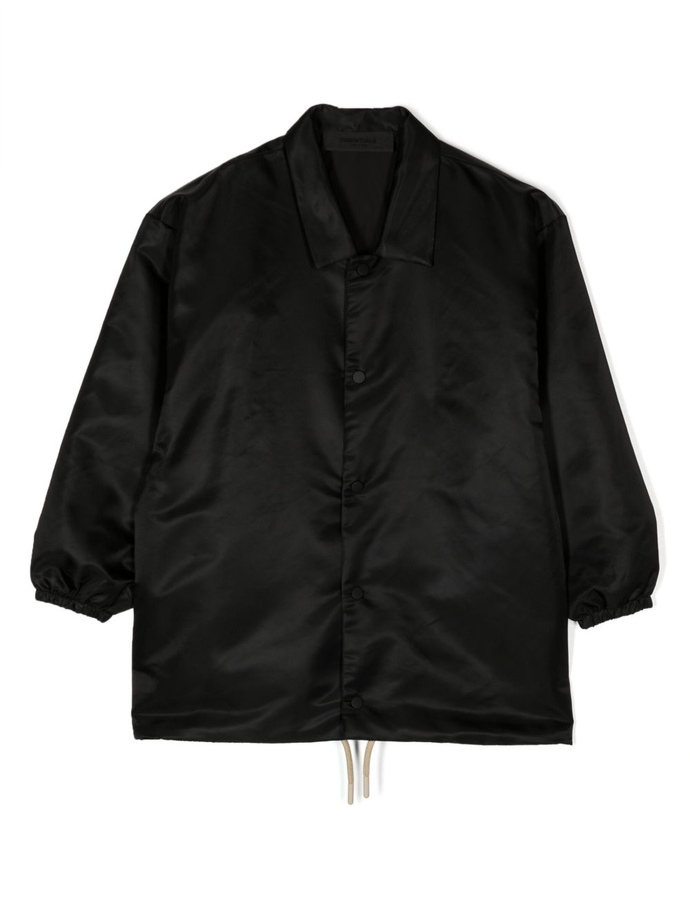 FEAR OF GOD ESSENTIALS KIDS logo印花细节飞行员夹克 - 黑色