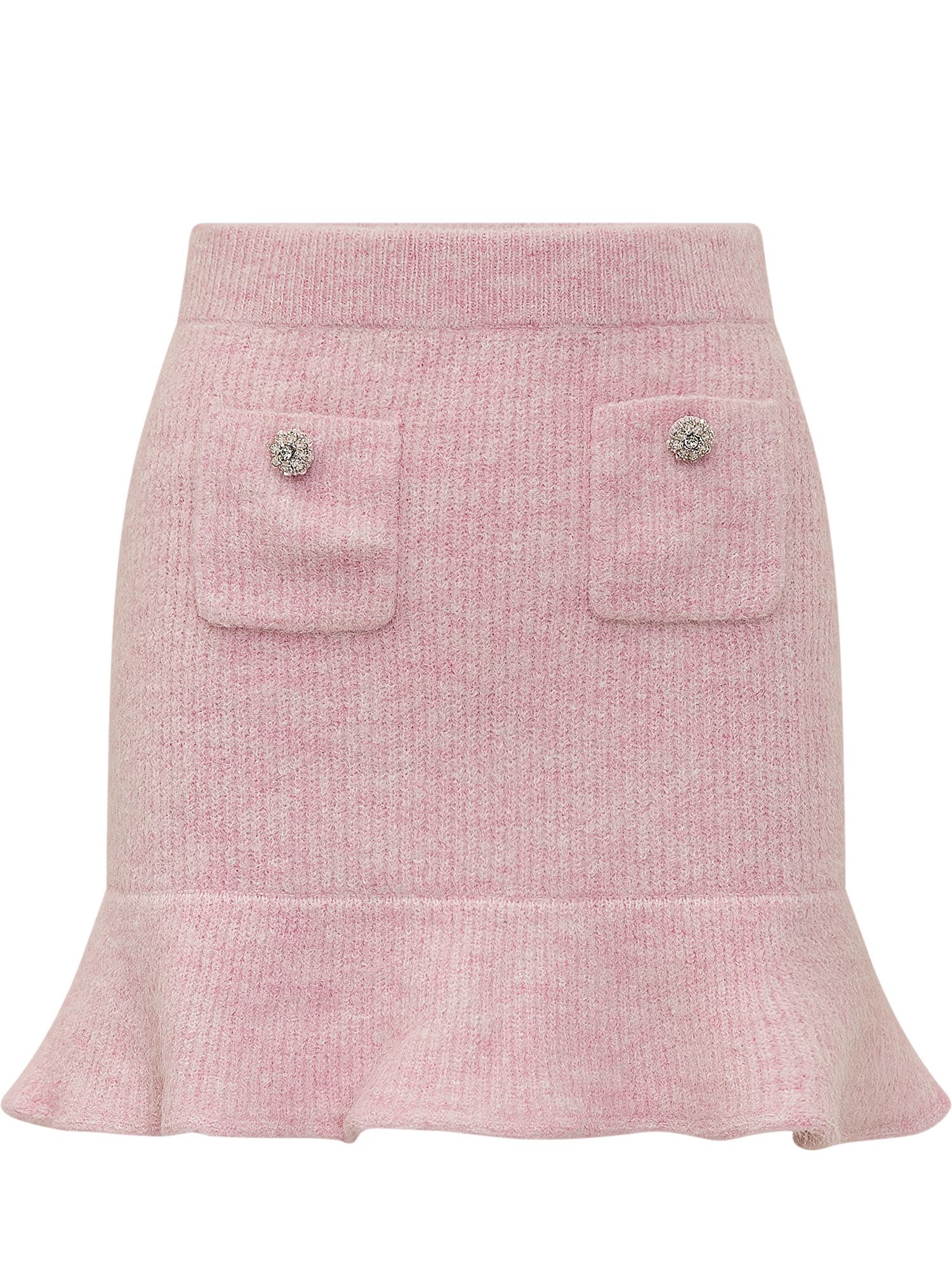 self-portrait Wool Blend Miniskirt