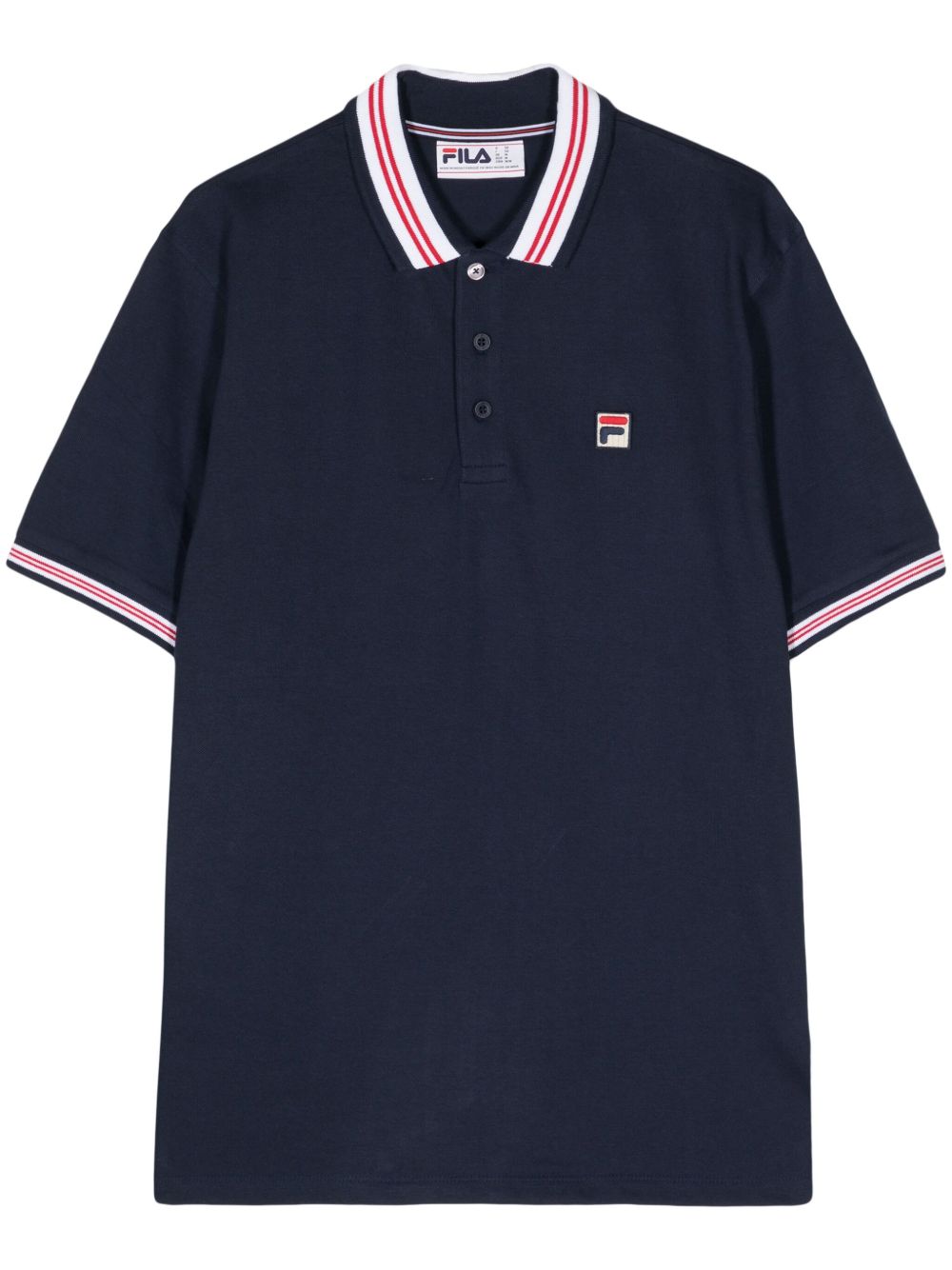 Fila logo贴花棉polo衫 - 蓝色