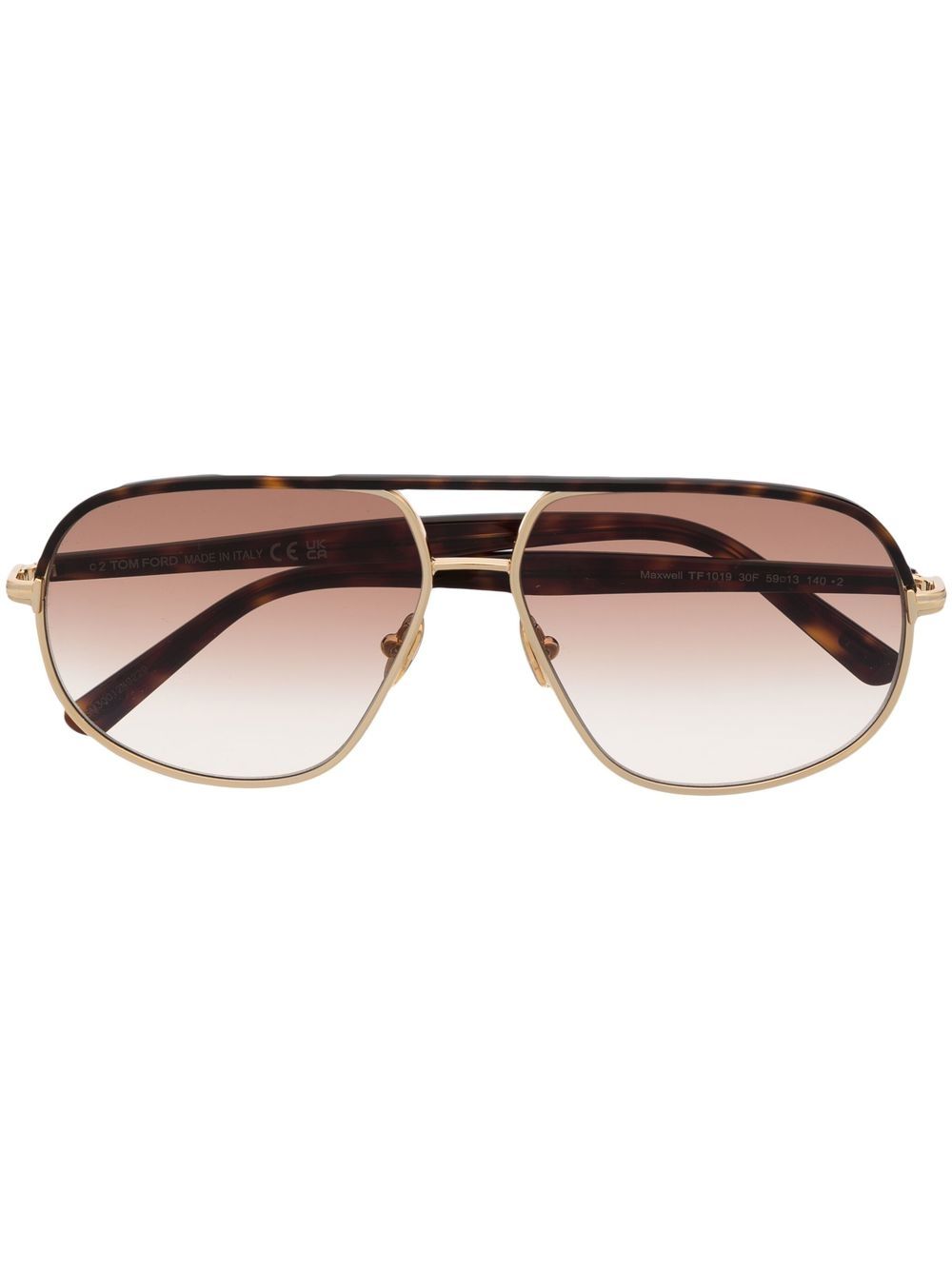 TOM FORD Eyewear 飞行员太阳眼镜 - 金色