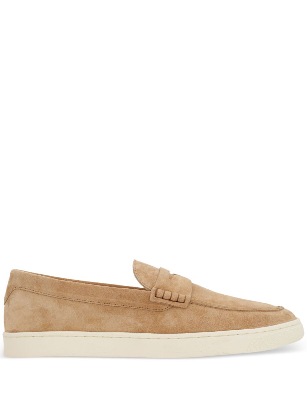 Brunello Cucinelli 绒面皮乐福鞋 - 褐色
