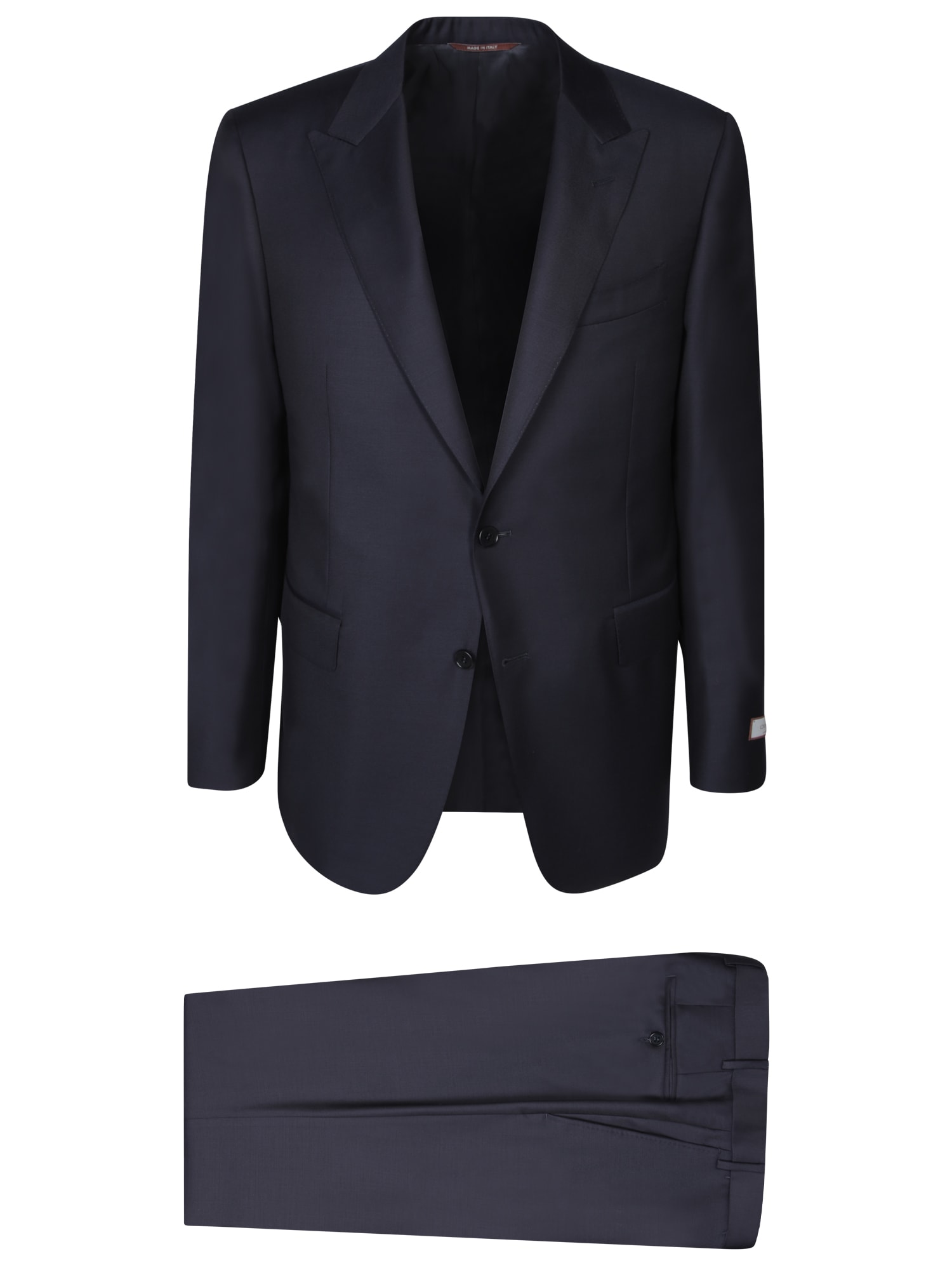 Canali 130支高支蓝色西装