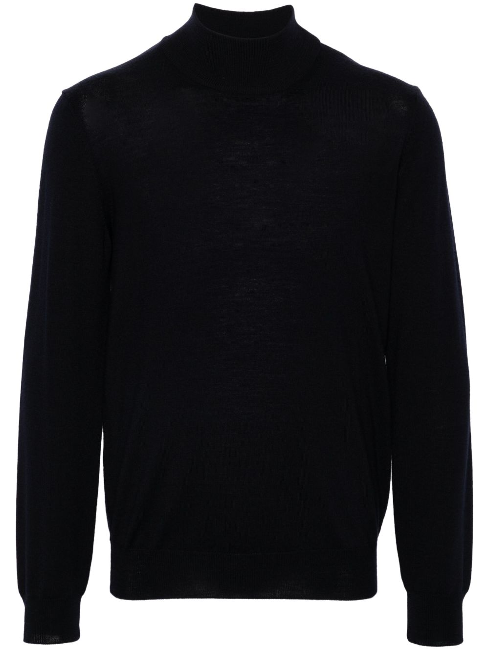 Corneliani 高领初剪羊毛毛衣 - 蓝色