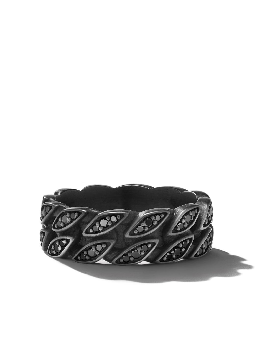 David Yurman 钻石钛指环戒指 - 黑色