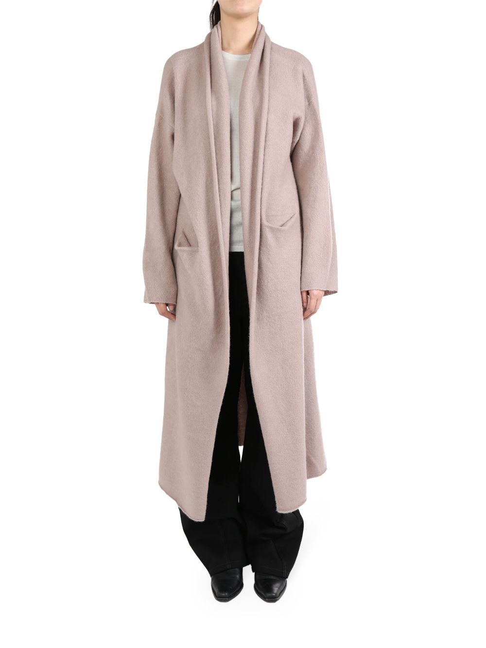 Frenckenberger cashmere cardi-coat - 粉色