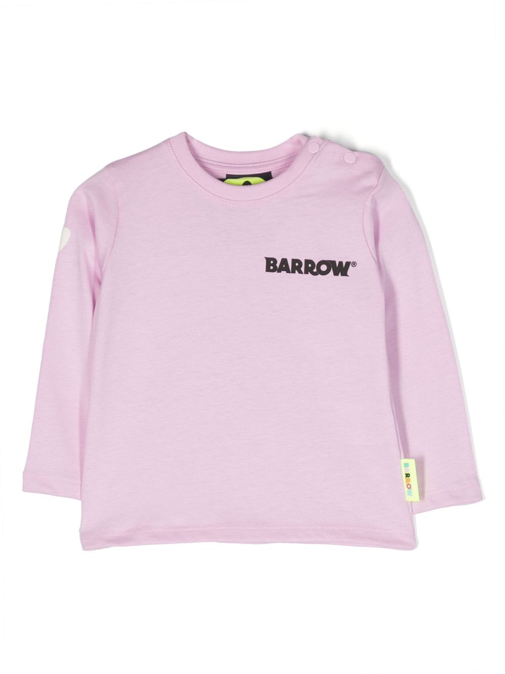 Barrow kids logo印花棉T恤 - 粉色