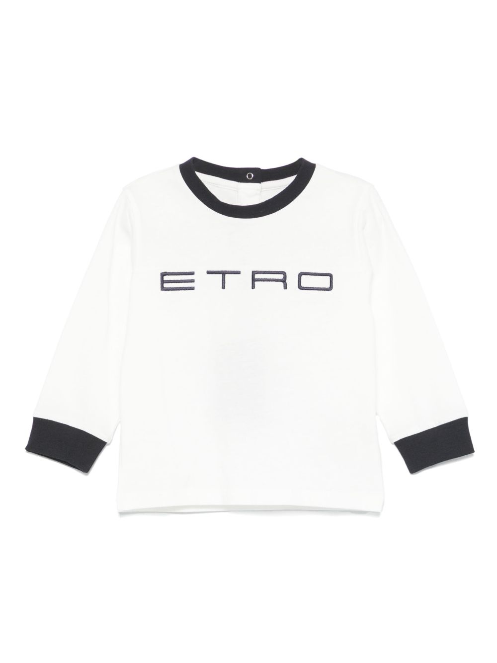 ETRO KIDS logo刺绣T恤 - 白色