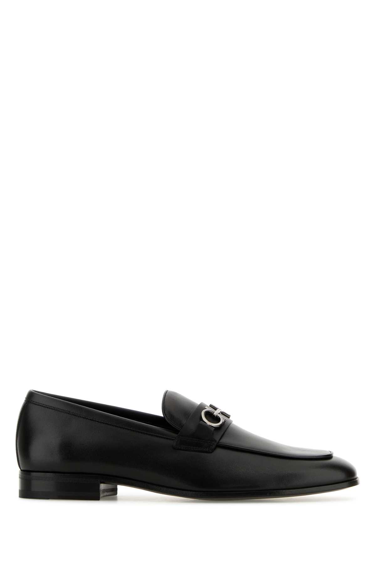 Ferragamo 黑色皮革 Balty 乐福鞋