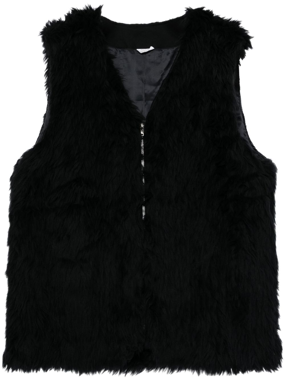 Comme des Garçons Homme Deux 人造皮革马甲 - 黑色