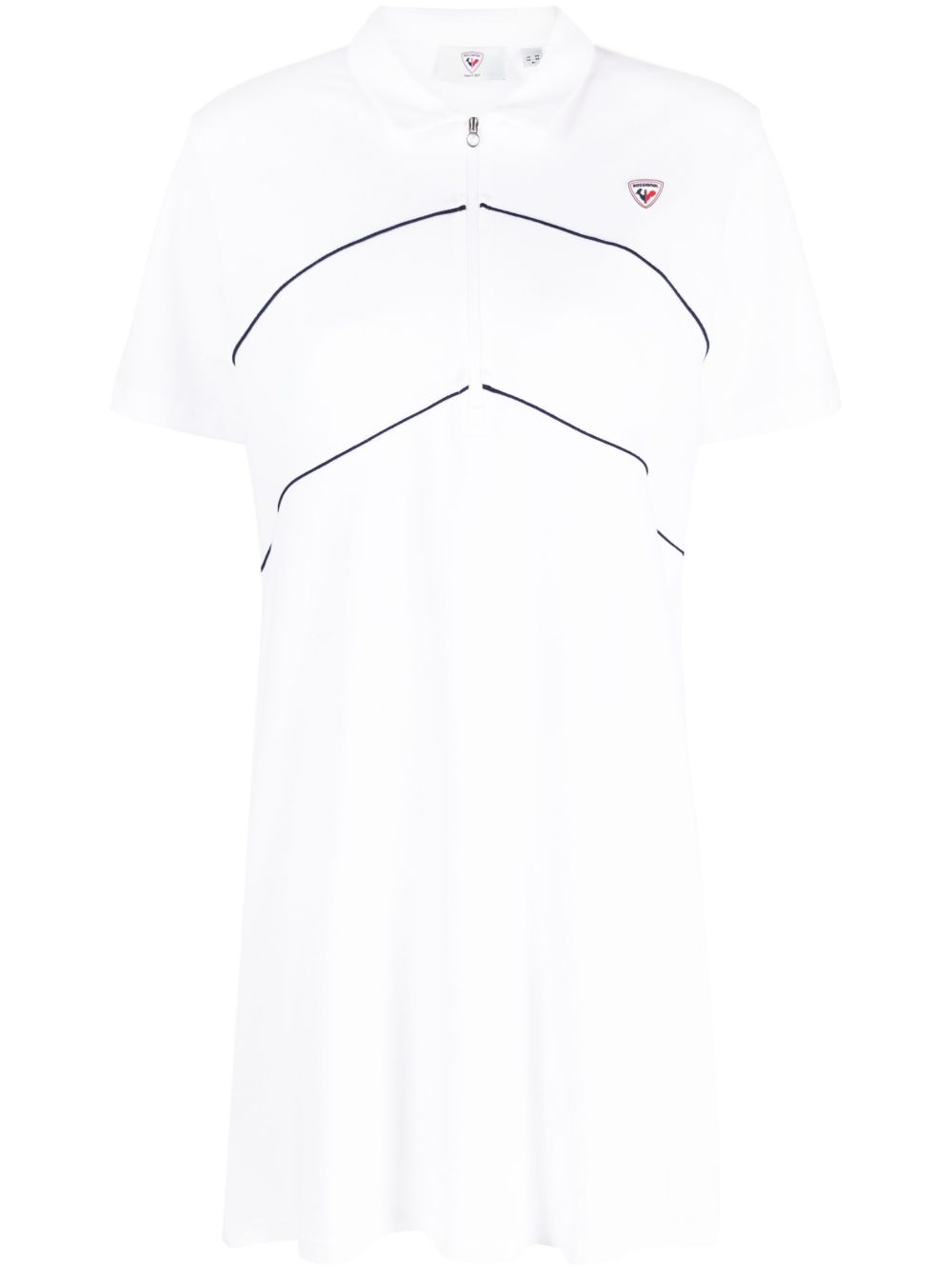 Rossignol 短袖polo领连衣裙 - 白色