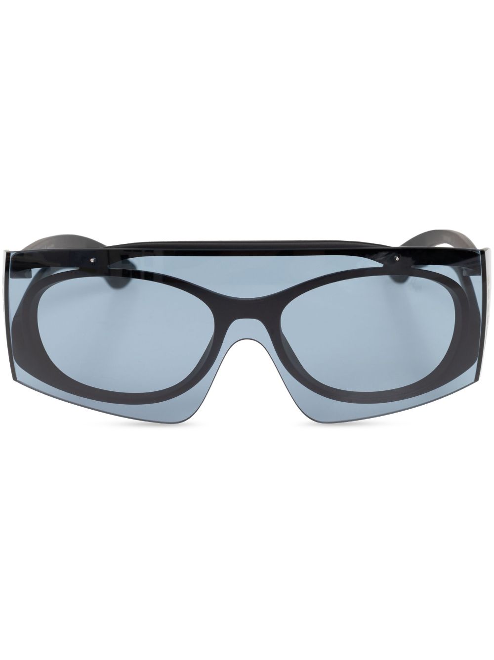 Alexander McQueen Eyewear 双色太阳眼镜 - 蓝色