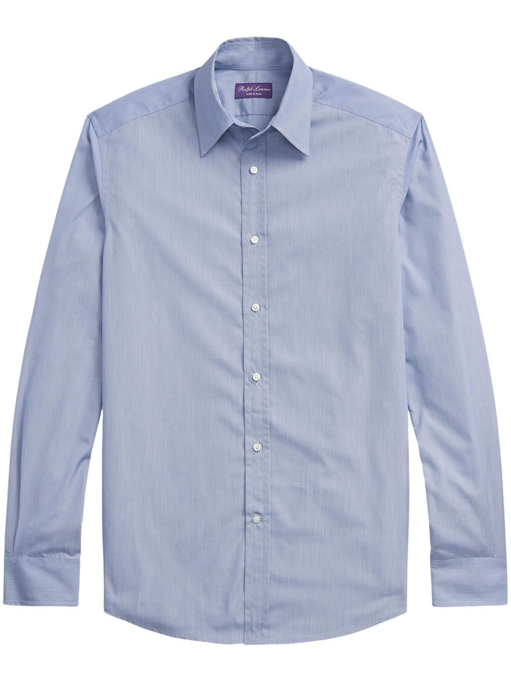 Ralph Lauren Purple Label Micro-Check 府绸衬衫 - 蓝色