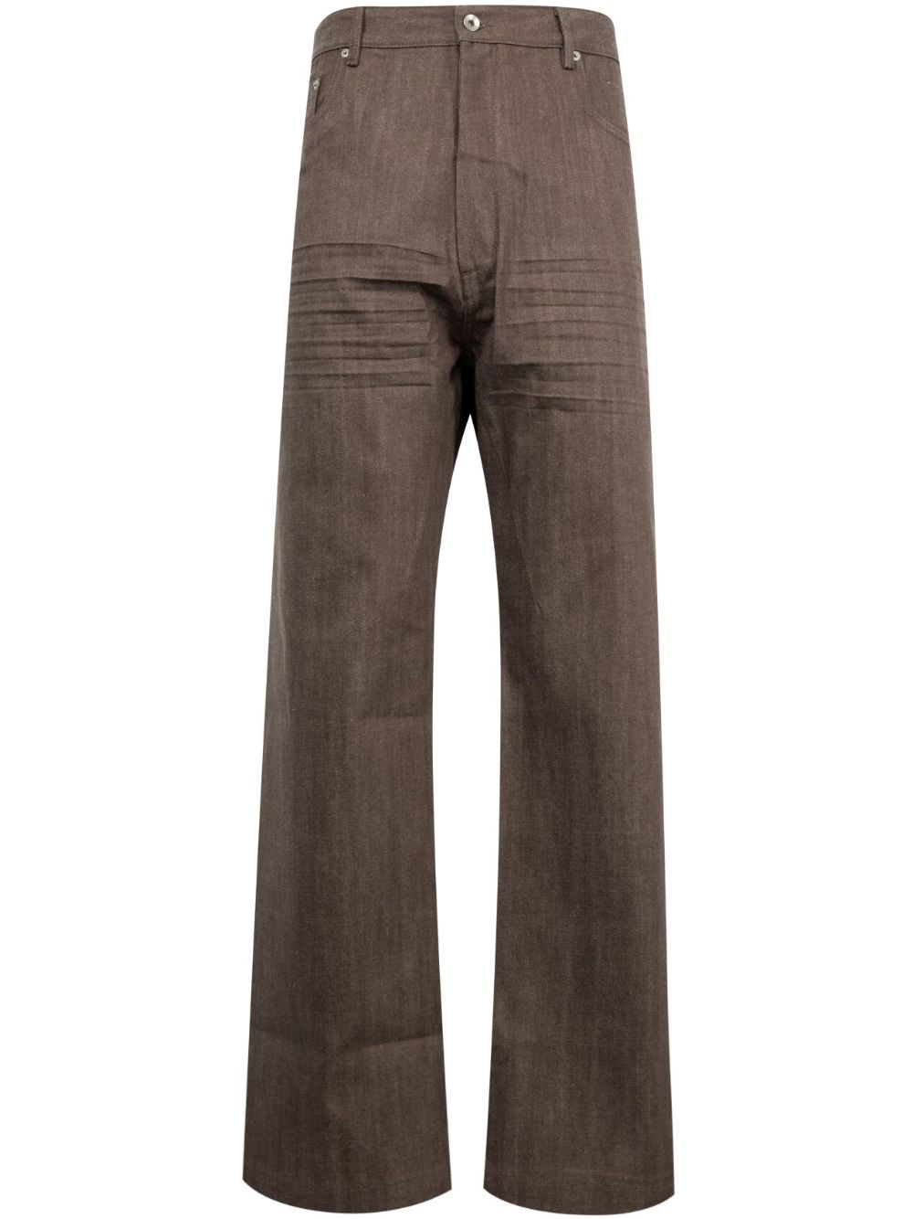 Rick Owens DRKSHDW Geth 阔腿牛仔裤 - 褐色