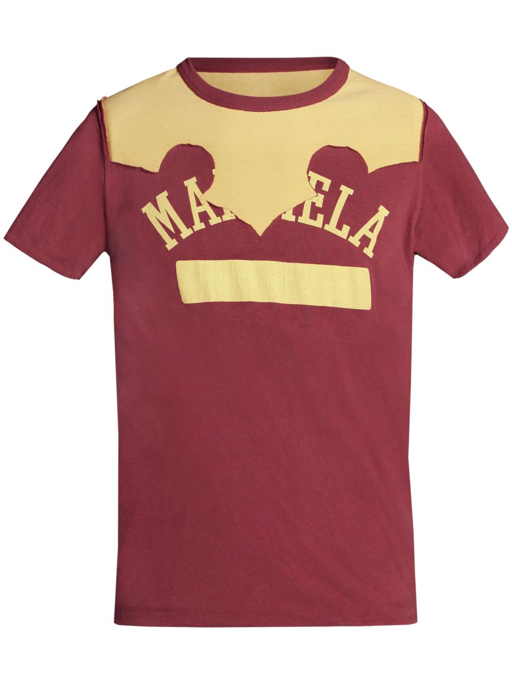 Maison Margiela Décortiqué logo印花T恤 - 红色