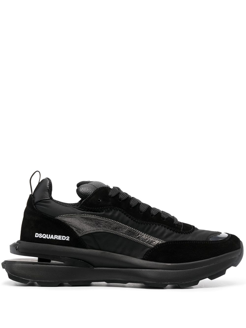 DSQUARED2 D2次方 双色低帮运动鞋 - 黑色