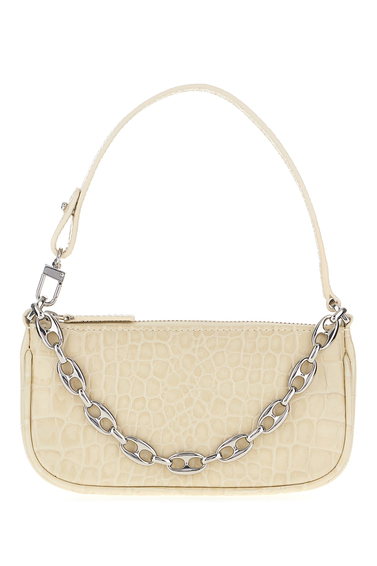 BY FAR Ivory Leather Rachel Handbag