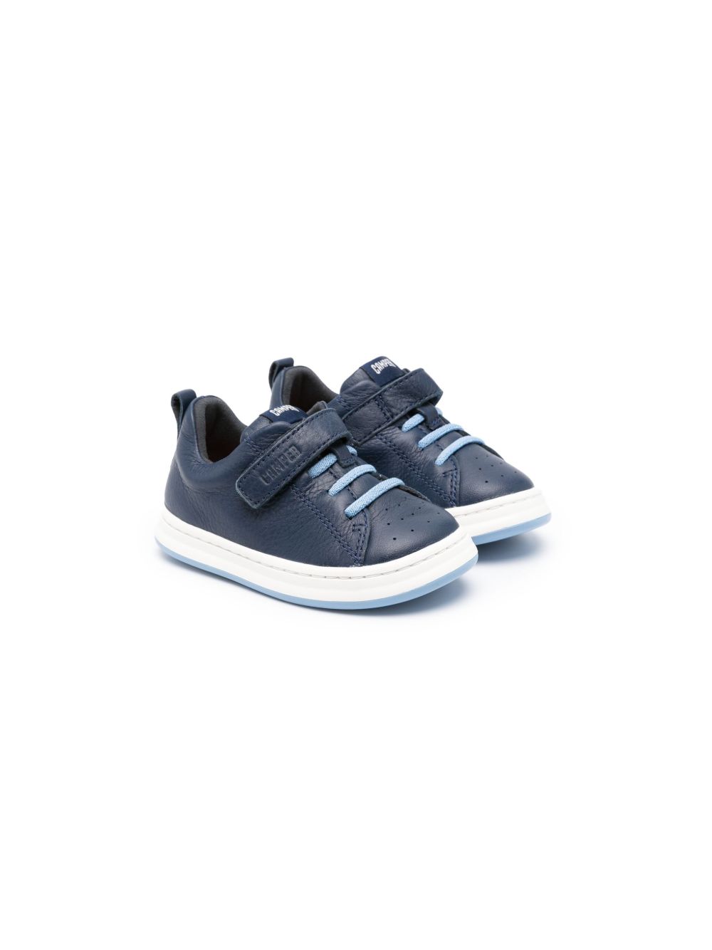 Camper Kids Runner Four 皮质板鞋 - 蓝色