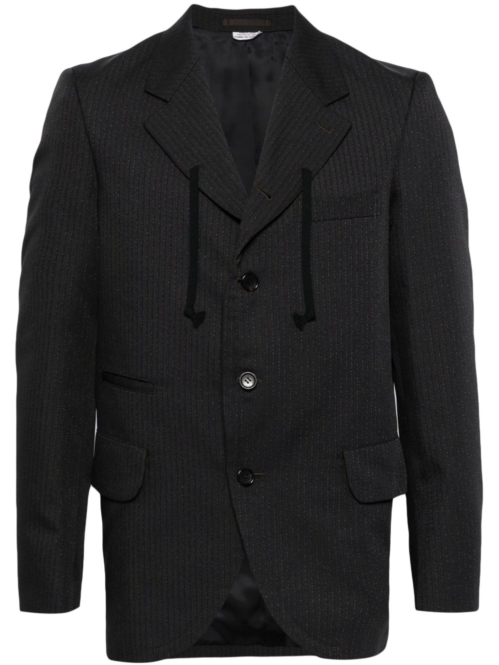 Comme des Garçons Homme Deux 抽绳系带西装夹克 - 灰色