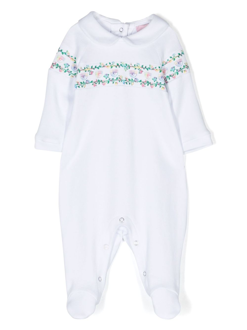 Chiara Ferragni Kids x Monnalisa Eyelike 印花睡衣 - 白色