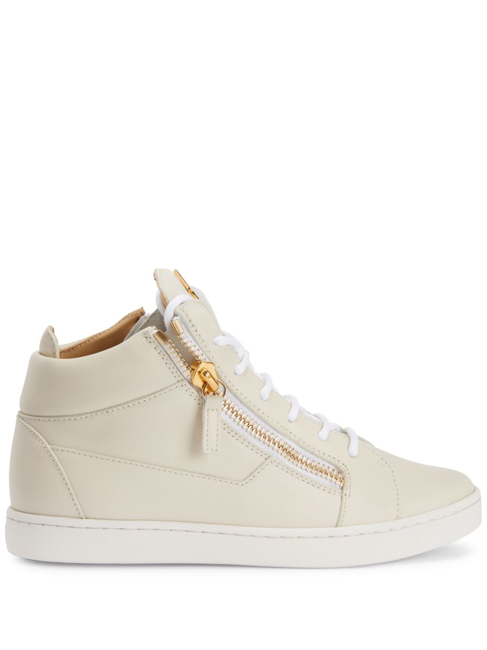 Giuseppe Zanotti Nicki 皮质运动鞋 - 白色