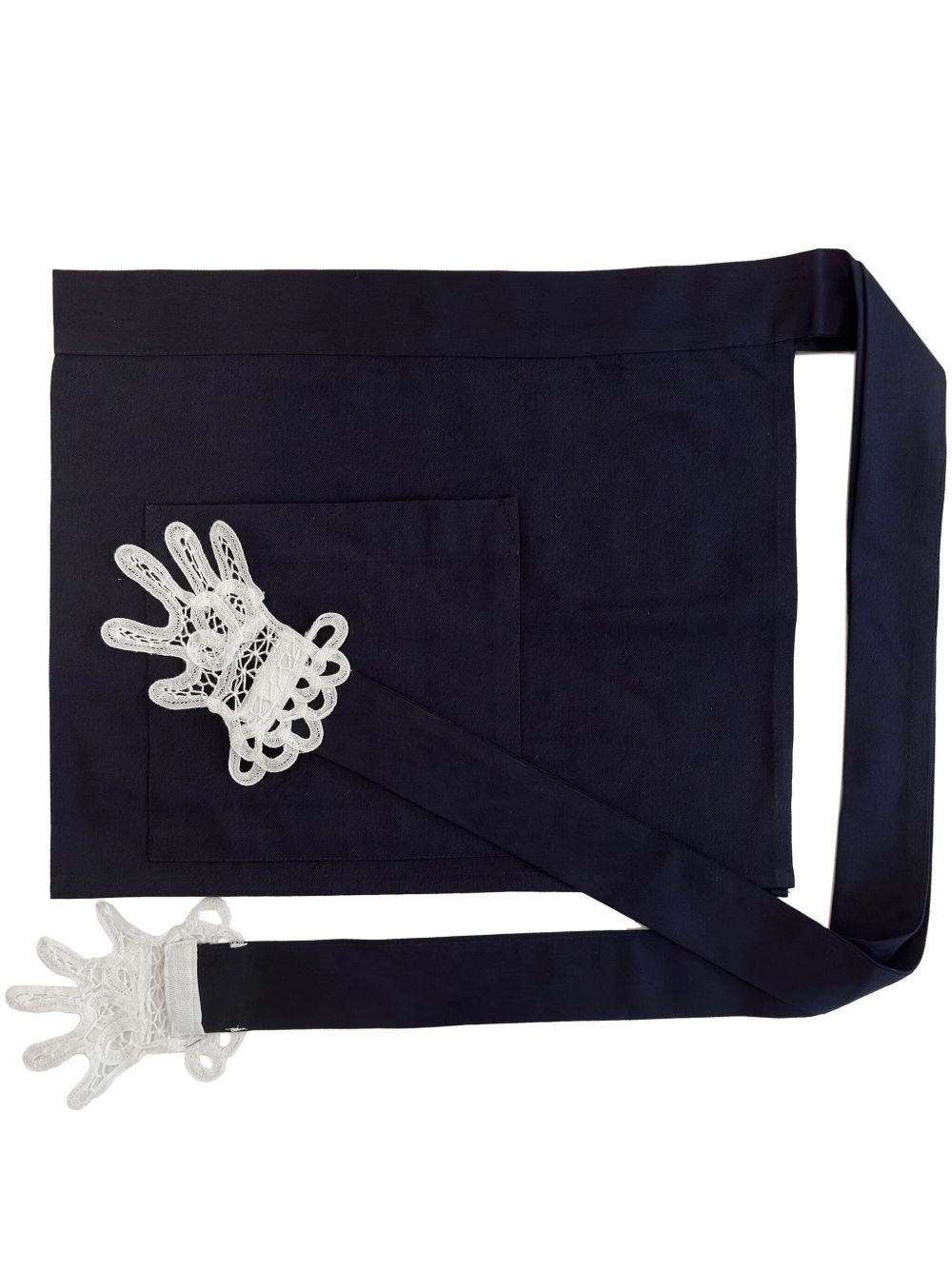 Gohar World Lace Hands 迷你围裙 - 蓝色