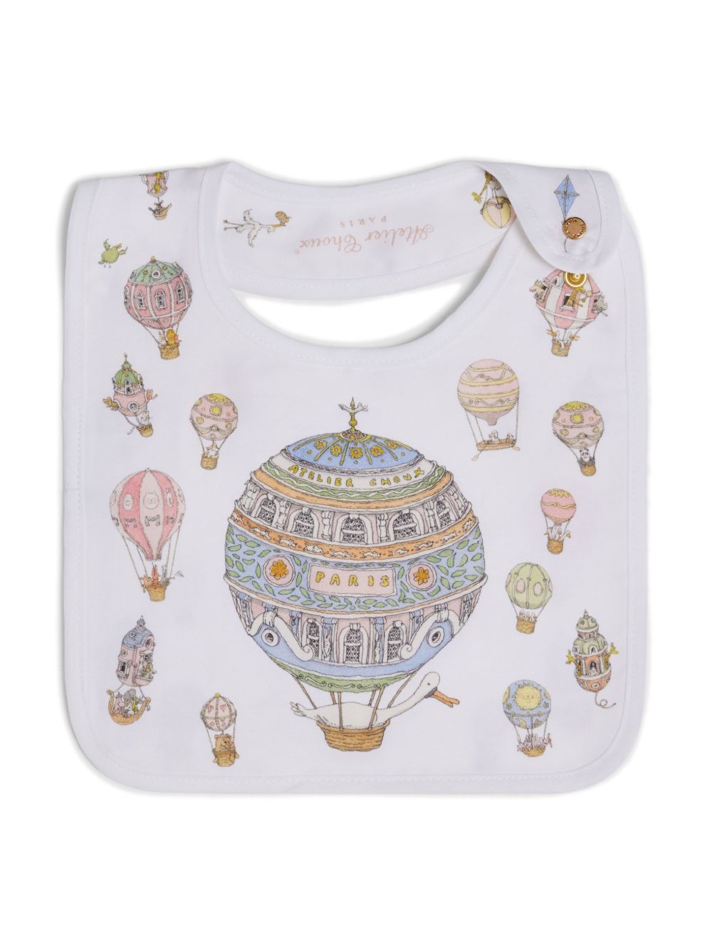 Atelier Choux Hot Air Balloons 棉围兜 - 白色