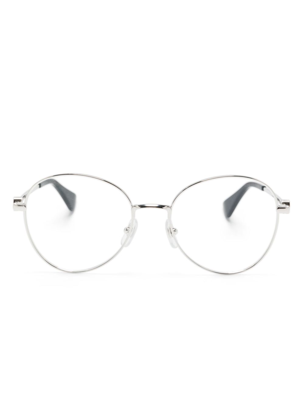 Cartier Eyewear CT0449O 圆形镜框眼镜 - 银色