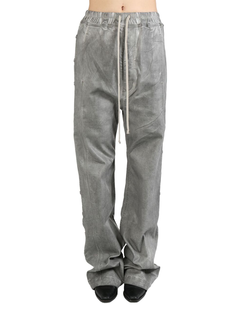 Rick Owens DRKSHDW side press-stud trousers - 灰色
