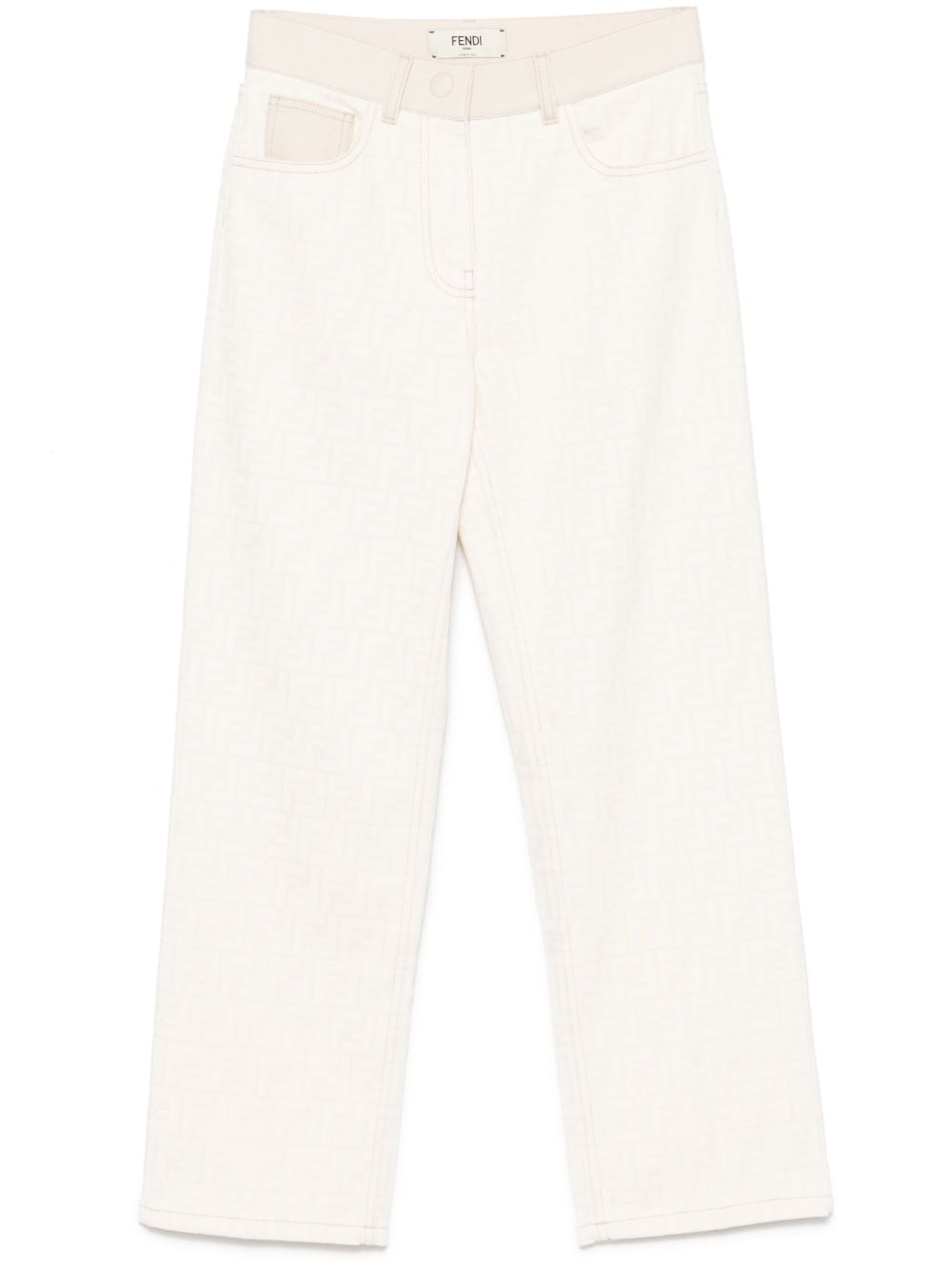 FENDI FF jeans - 白色