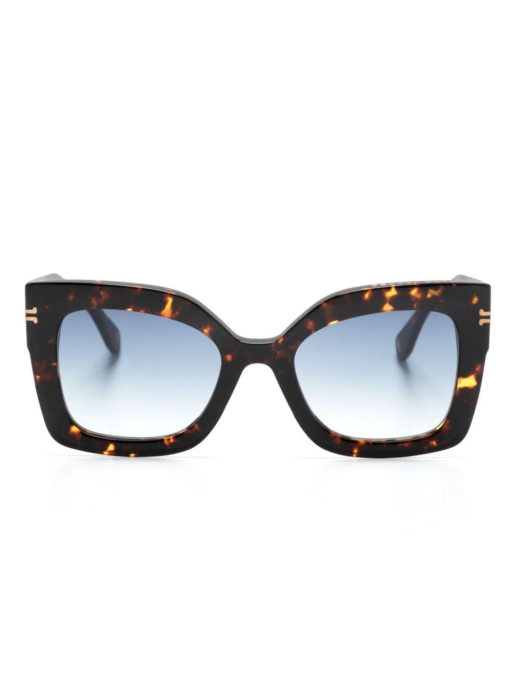 Marc Jacobs Eyewear 玳瑁纹长方框太阳眼镜 - 褐色