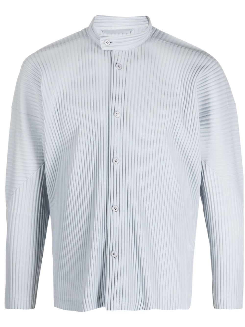 Homme Plissé Issey Miyake 罗纹长袖衬衫 - 灰色