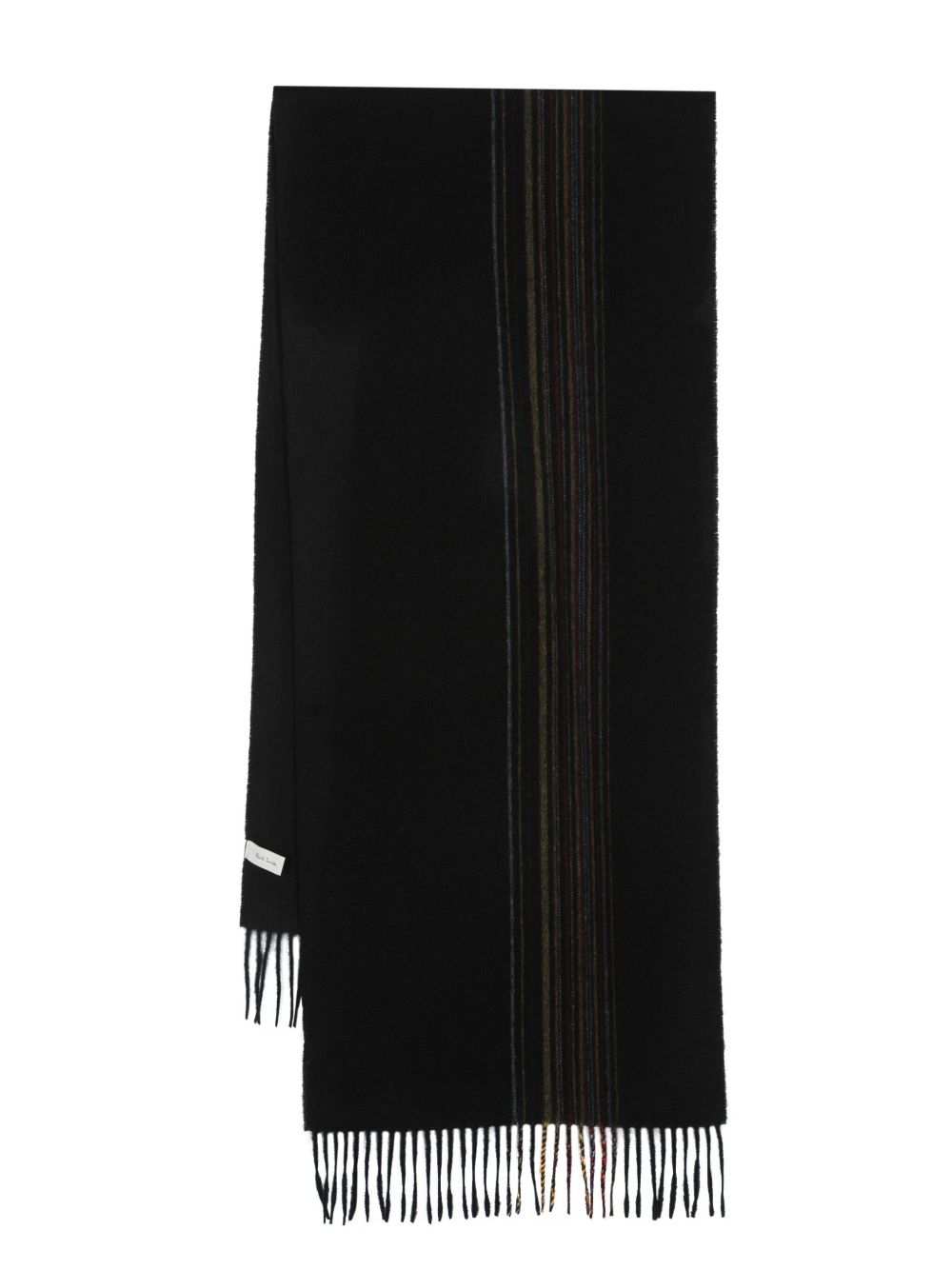 Paul Smith Signature Stripe 流苏围巾 - 黑色