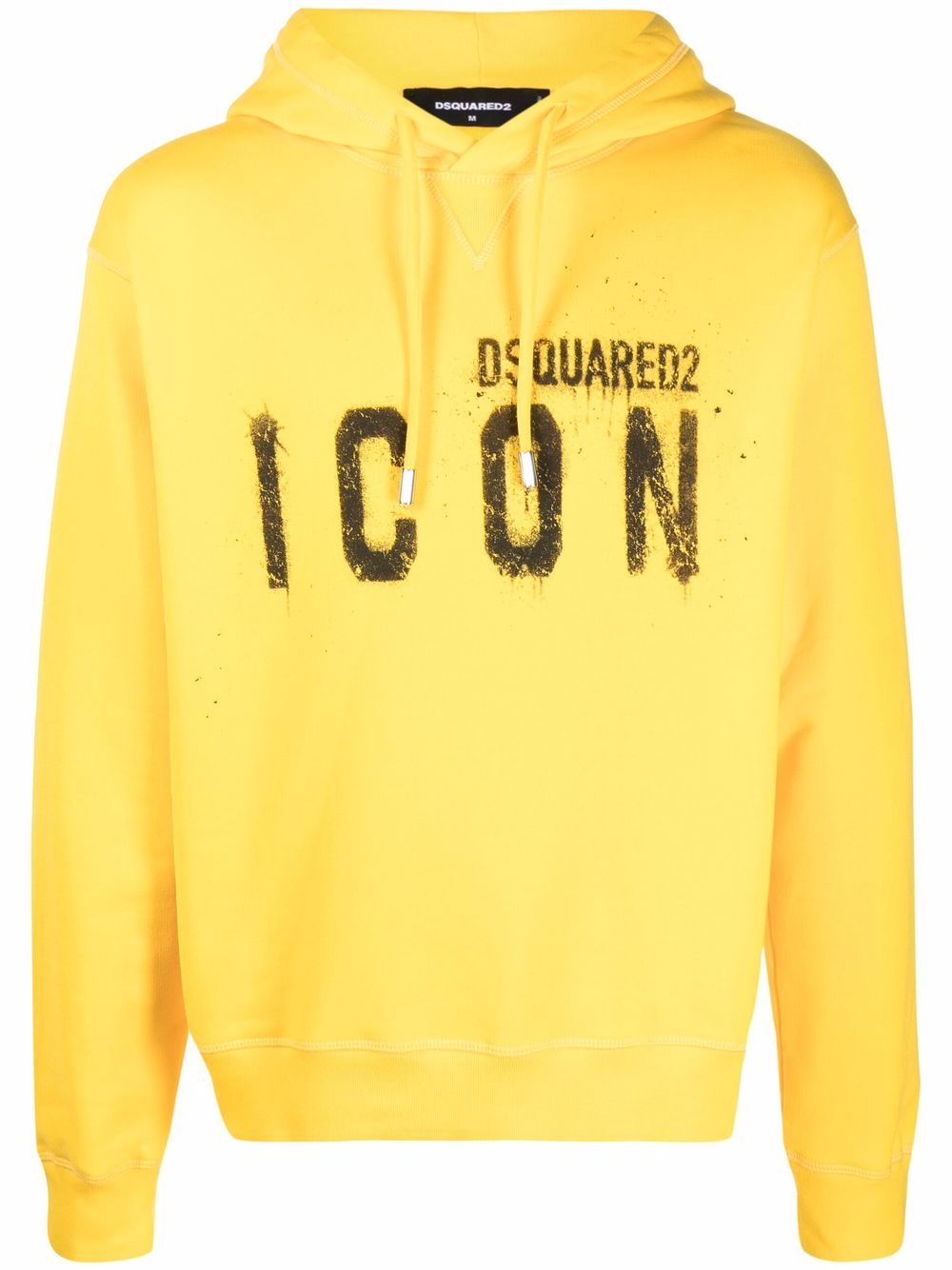 DSQUARED2 D2次方 Icon logo印花套头式连帽衫 - 黄色