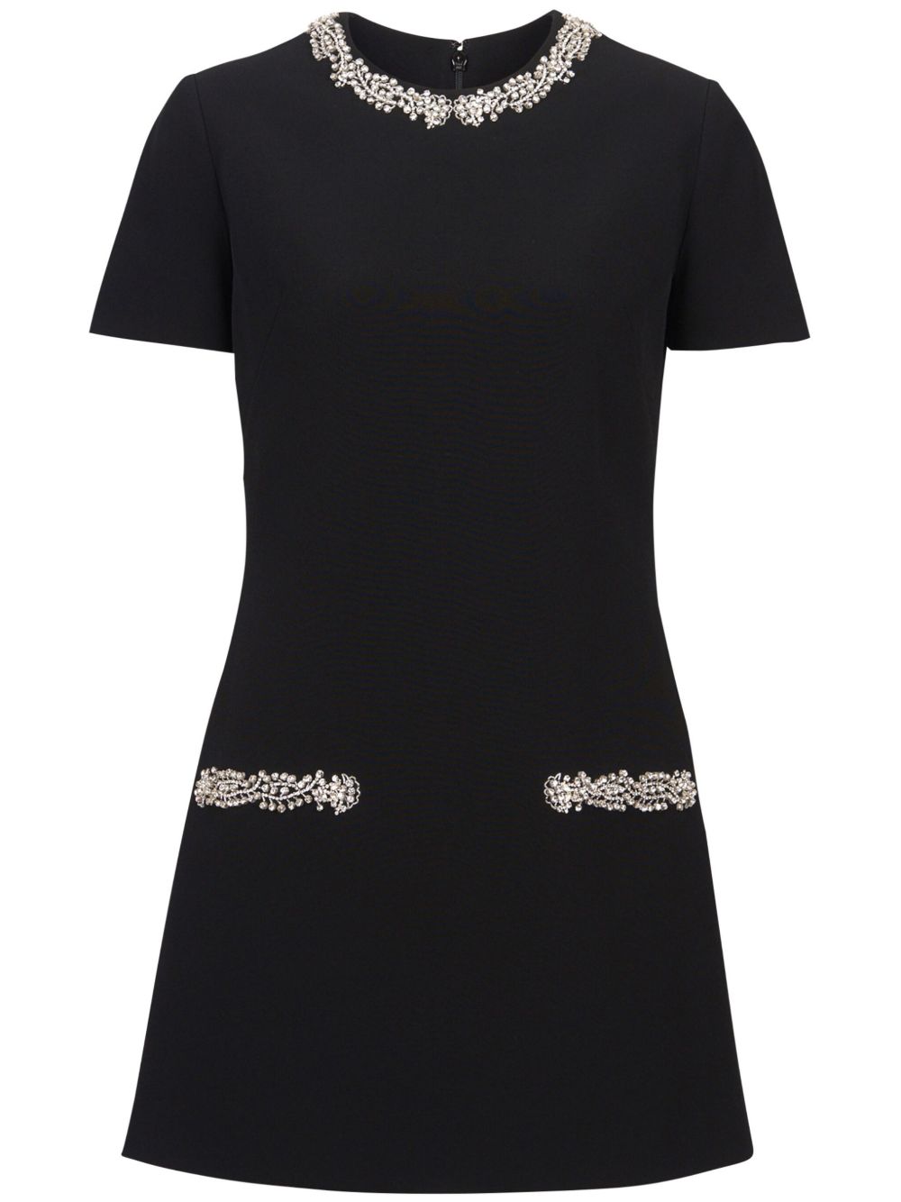 Balmain 刺绣直筒连衣裙 - 黑色