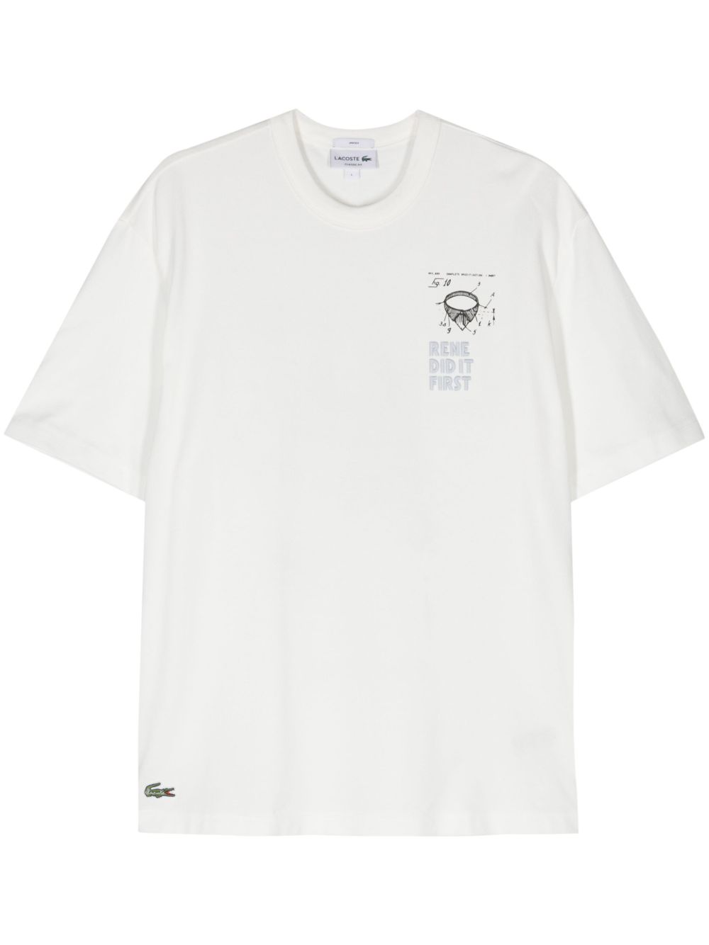 Lacoste René Did It First 珠地布T恤 - 白色