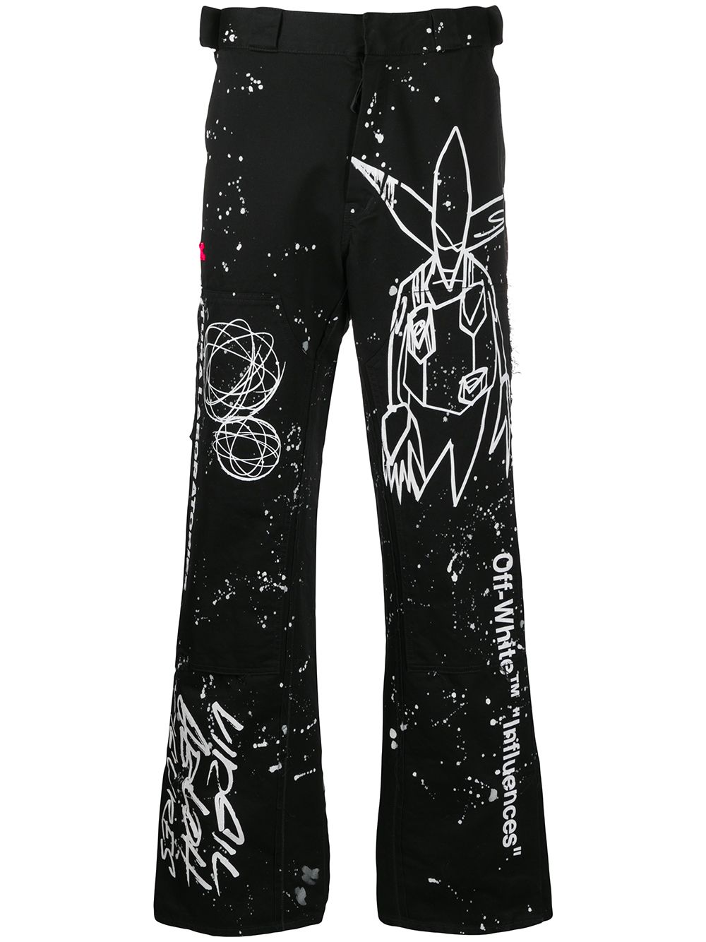Off-White Futura Alien 印花长裤 - 黑色
