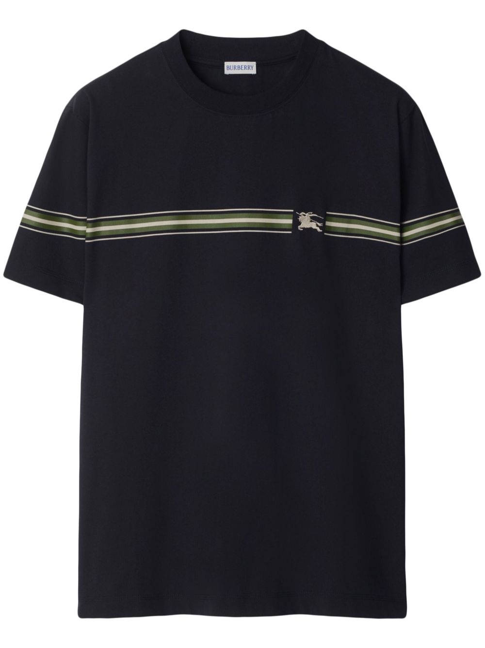 Burberry 条纹棉T恤 - 蓝色