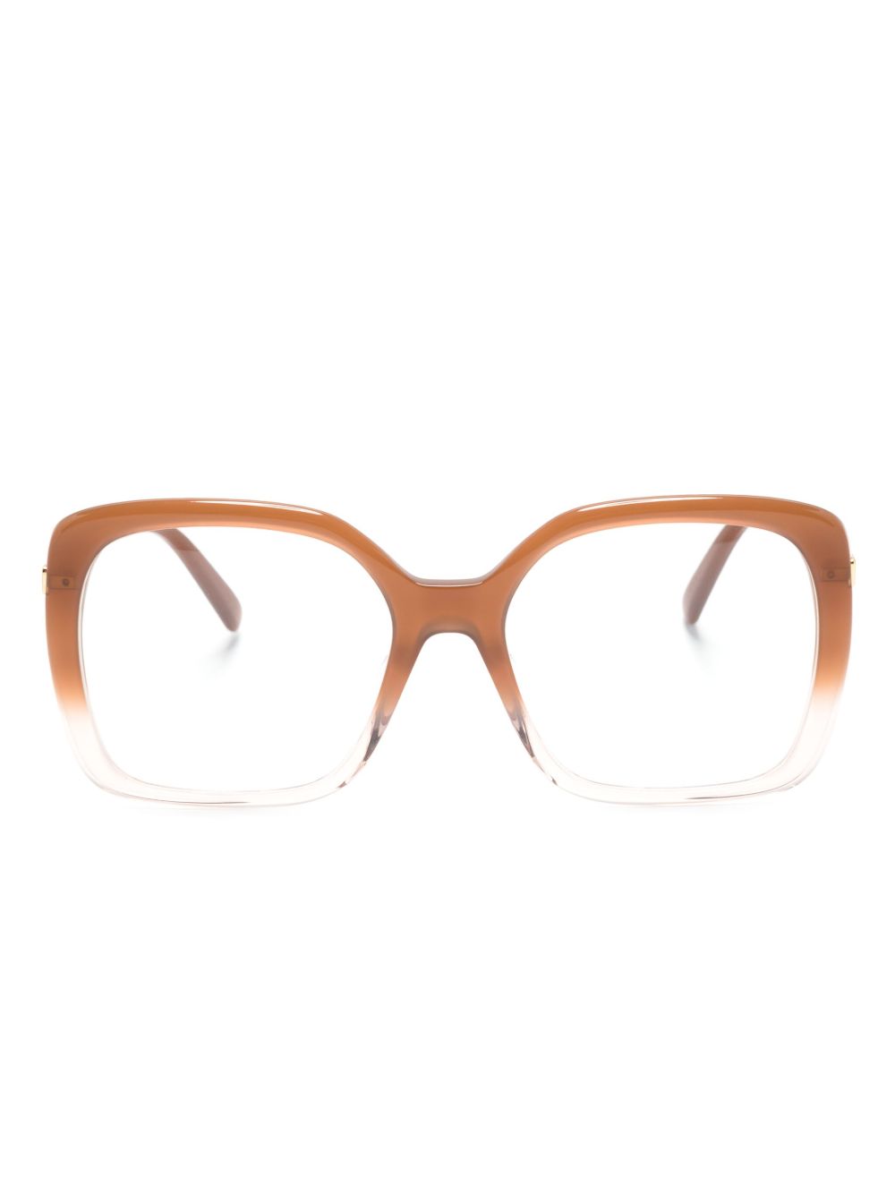 Stella McCartney Eyewear logo雕刻超大镜框眼镜 - 中性色