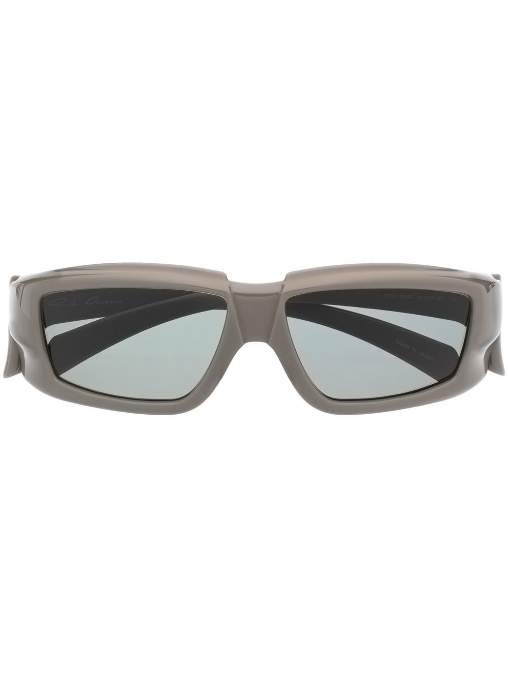 Rick Owens Rick 长方形框太阳眼镜 - 灰色
