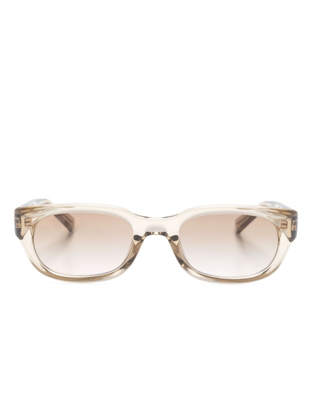 Saint Laurent Eyewear logo雕刻长方形框太阳眼镜 - 中性色