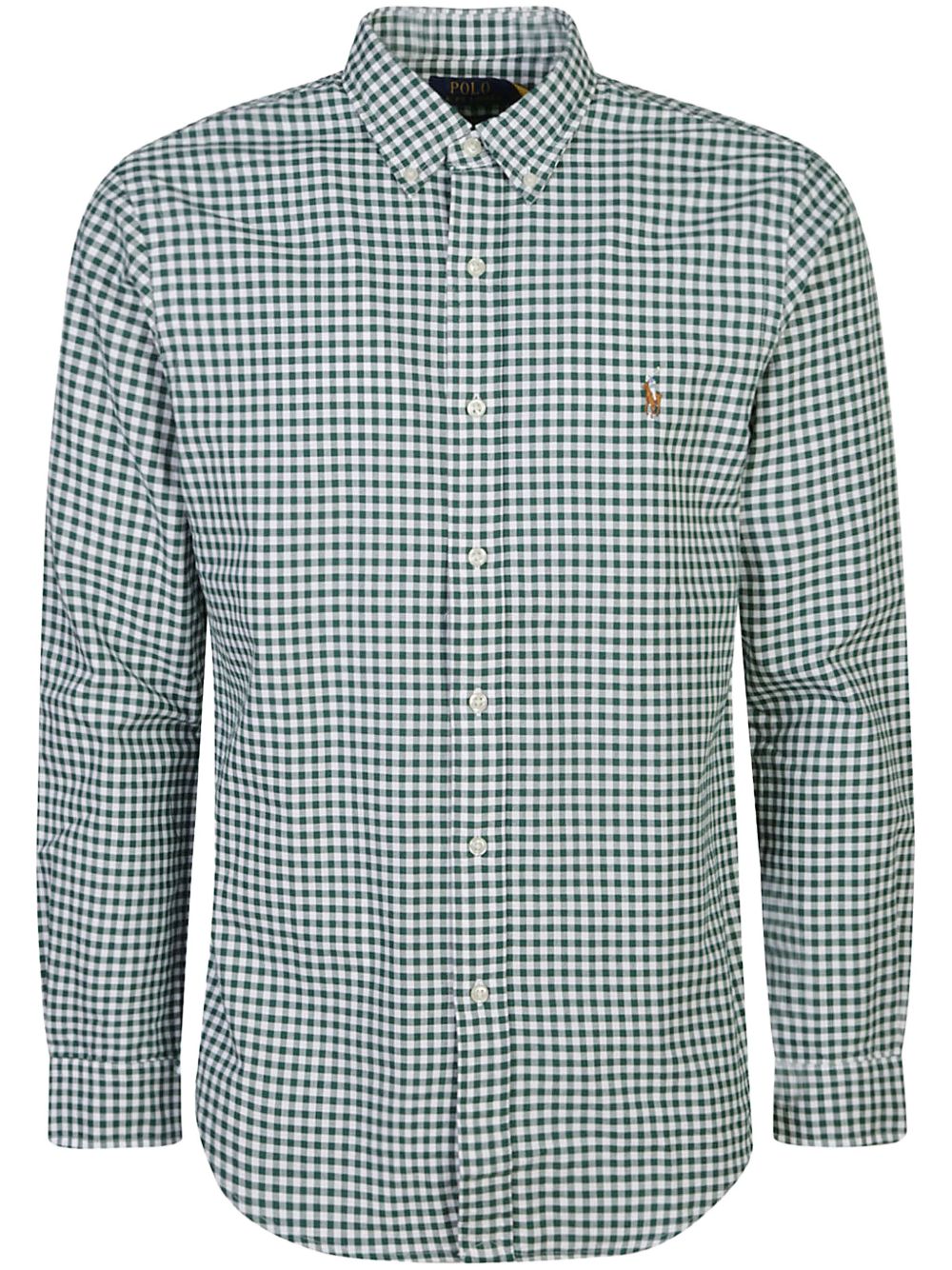 Polo Ralph Lauren 格纹扣角领衬衫 - 绿色