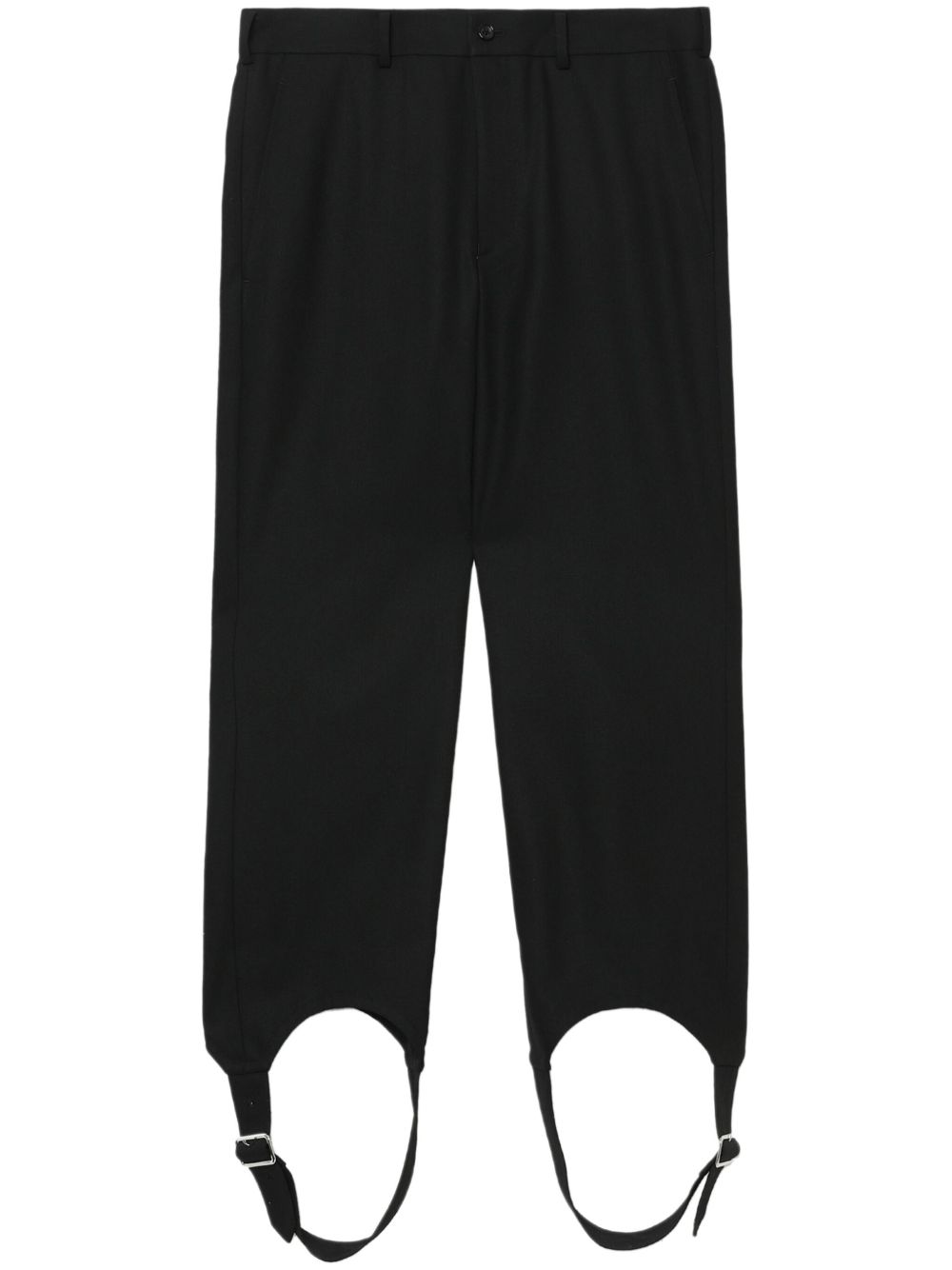 Black Comme Des Garçons 束腰露踝裤 - 黑色